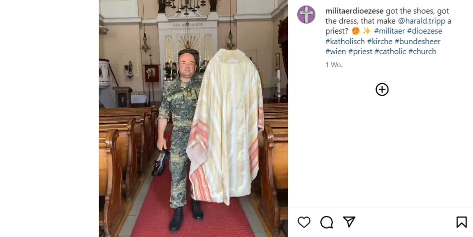 Militärseelsorger als Social-Media-Star / Militärordinariat https://www.instagram.com/p/C9hu8smNIOL/?utm_source=qr
