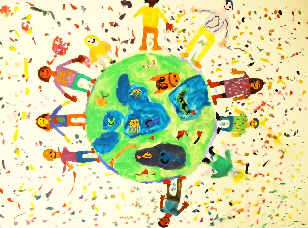 Kinderzeichnung aus dem Religionsunterricht zum Thema 'Himmel' / kathbild.at / Rupprecht Kinderzeichnung aus dem Religionsunterricht zum Thema 'Himmel'