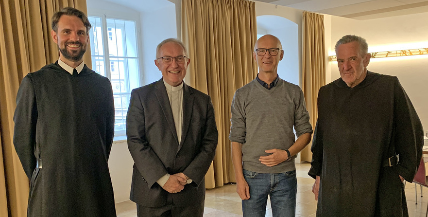 v.links: P. Johannes Feierabend, Weihbischof Dr. Anton Leichtfried, Dr. Christoph Freilinger, P. Winfried Bachler v.links: P. Johannes Feierabend, Weihbischof Dr. Anton Leichtfried, Dr. Christoph Freilinger, P. Winfried Bachler